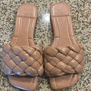 Marc Fisher LTD Light Tan/Nude Slide Sandal